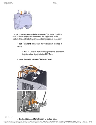How to Fix Volvo A45G DEF Pump Issues & SCR Faults | PDF