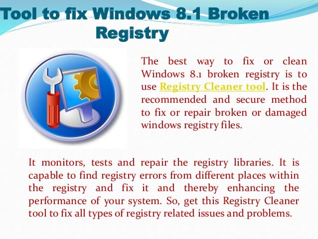 How to fix windows 8.1 broken registry