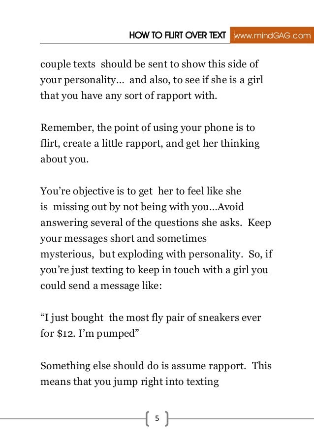 How To Flirt Over Text Volume 1 By Mindgag Com