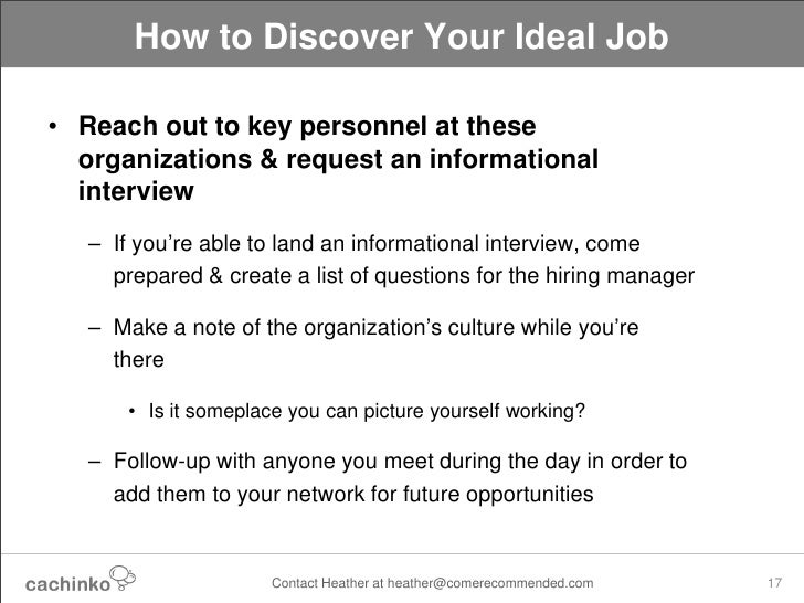 what would be your ideal job