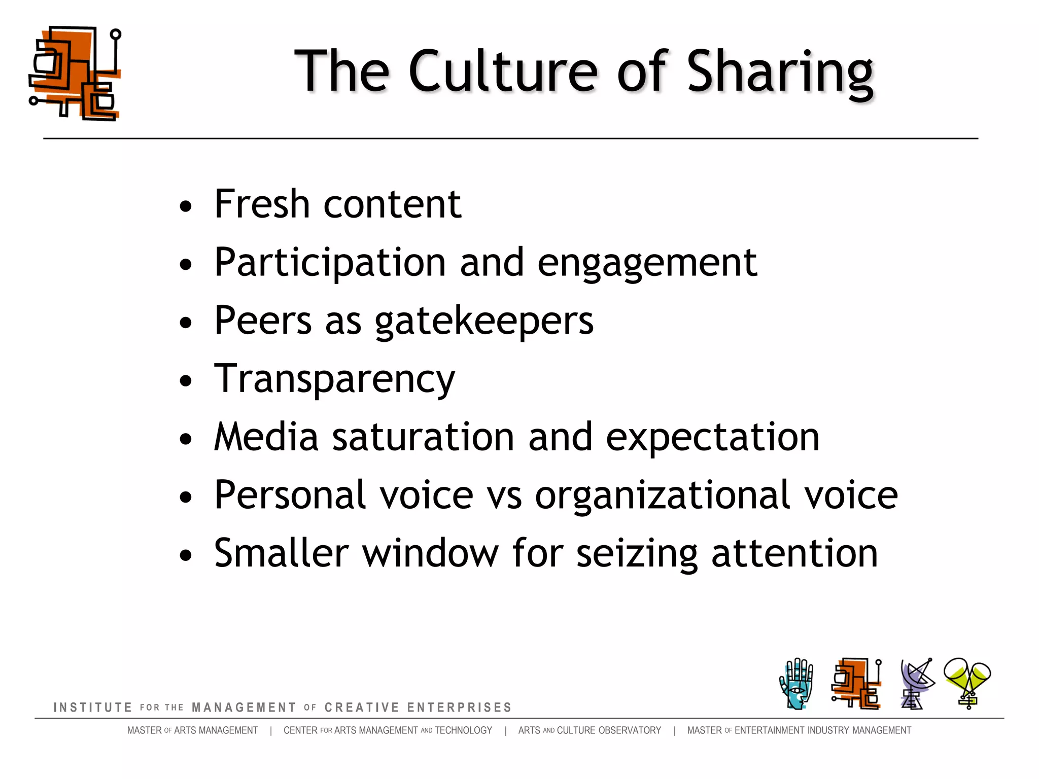 Q & AThe Culture of Sharing