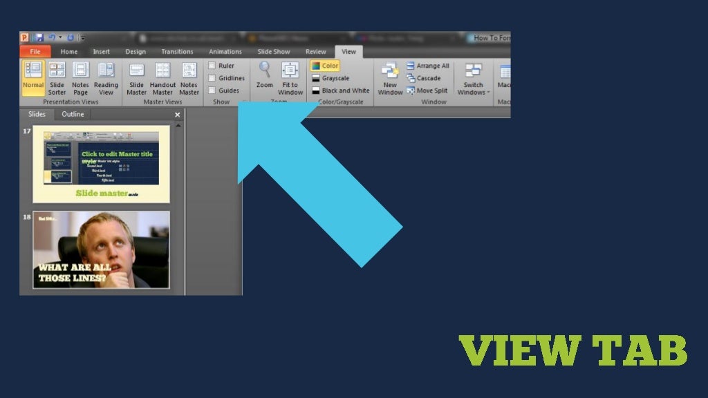 How to format powerpoint presentation slides