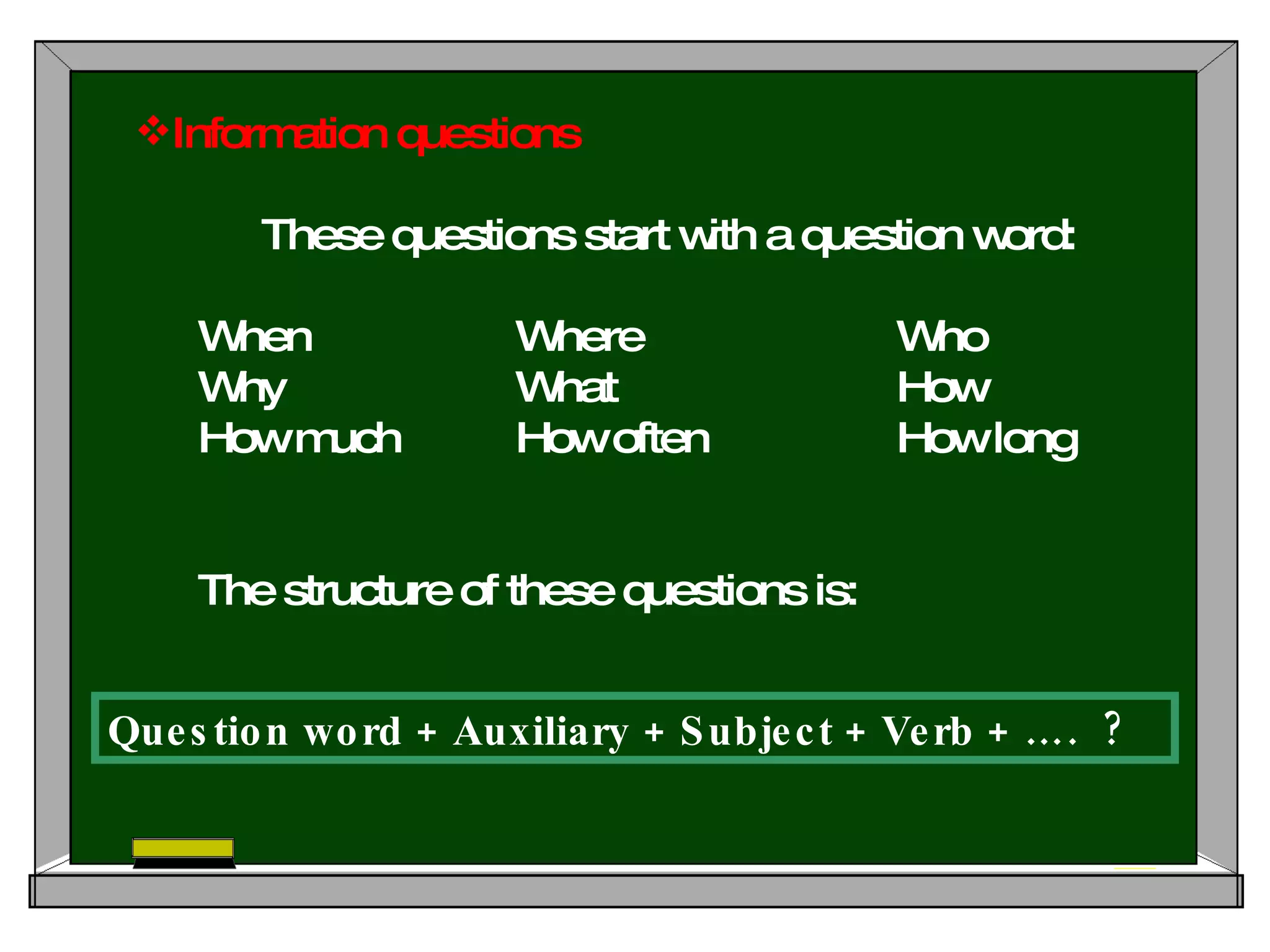 How to form questions in english | PPT