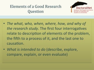 How to Formulate and Evaluate Your Research Questions | PDF