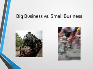 Big Business vs. Small Business
 