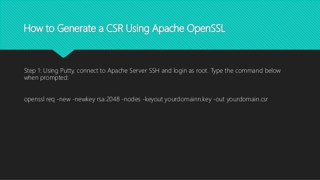 generate csr openssl generate csr openssl