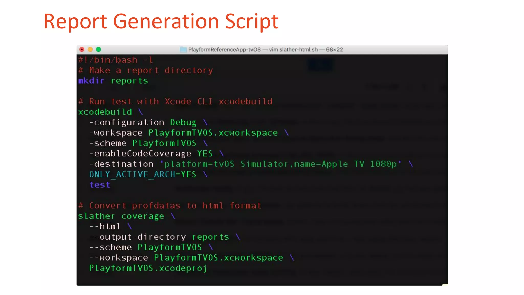 Report Generation Script 