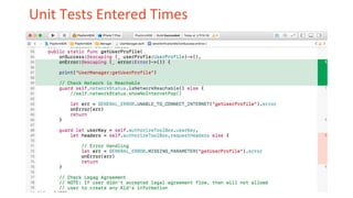 Unit Tests Entered Times
 