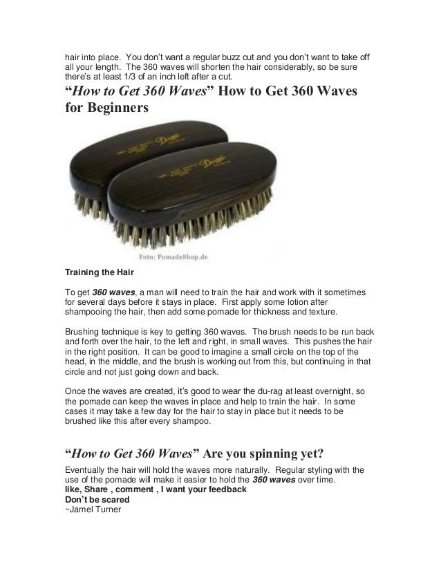 How To Get 360 Waves