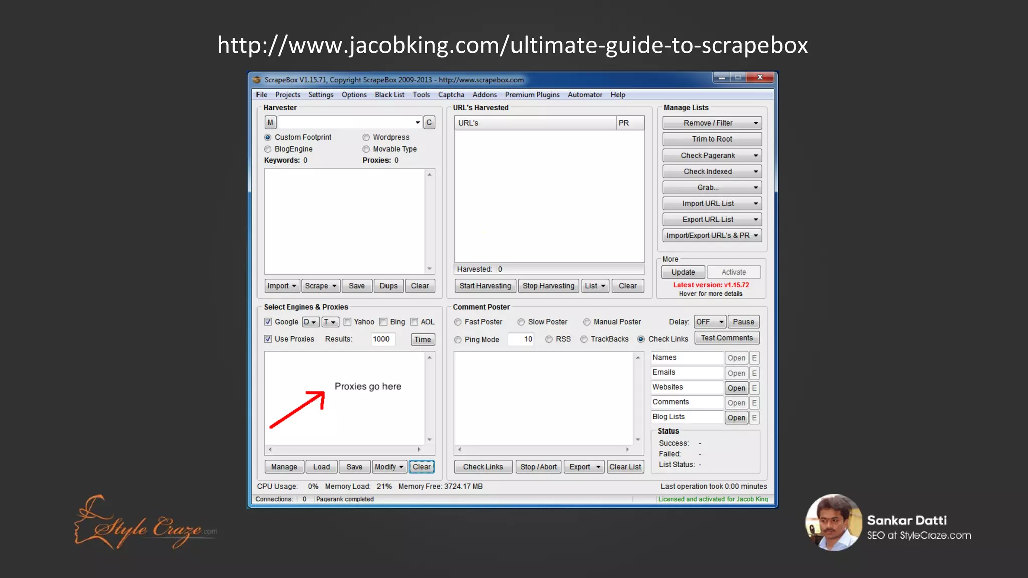http://www.jacobking.com/ultimate-guide-to-scrapebox

 