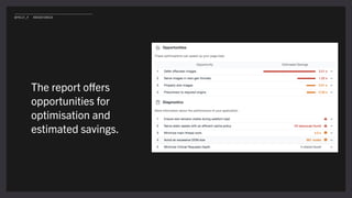 The report oﬀers
opportunities for
optimisation and
estimated savings.
@POLLY_P #BRIGHTONSEO
 