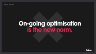 On-going optimisation
is the new norm.
@POLLY_P #BRIGHTONSEO
 