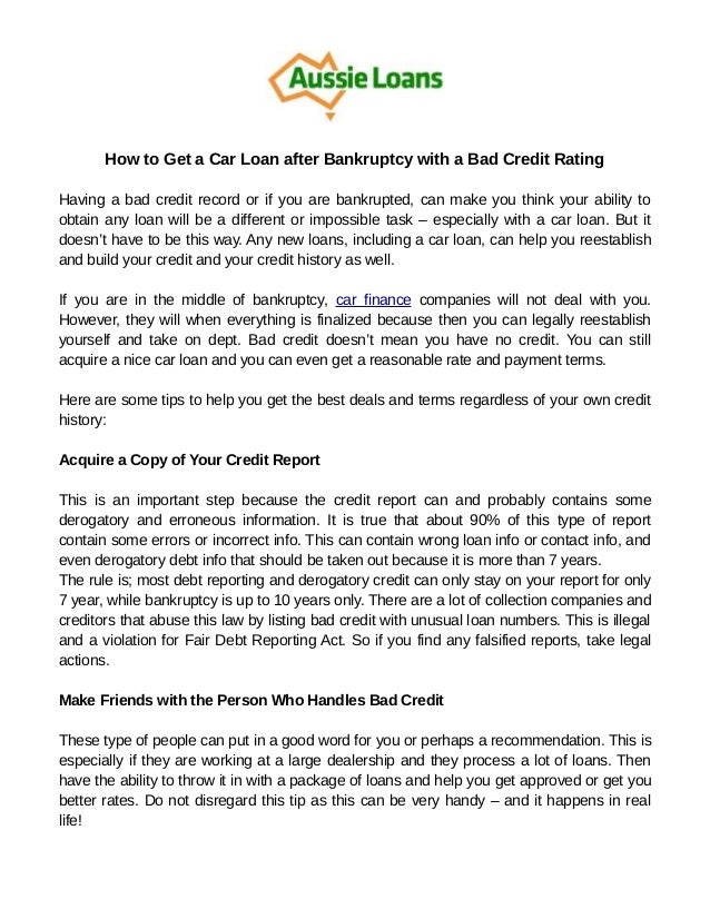 Car Buying after Bankruptcy: What to Know