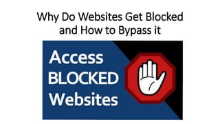 Why Do Websites Get Blocked
and How to Bypass it
 