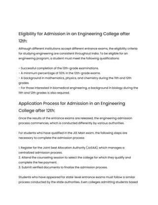 How to get Admission in Engineering College after 12th.pdf
