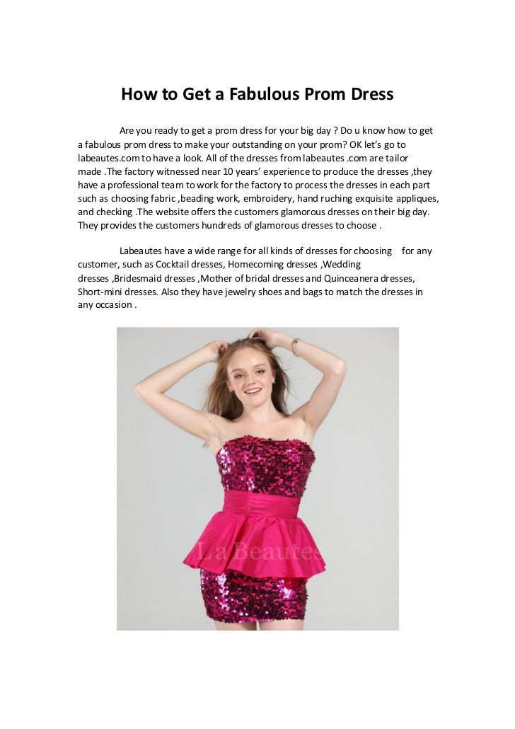 How To Get A Fabulous Prom Dress