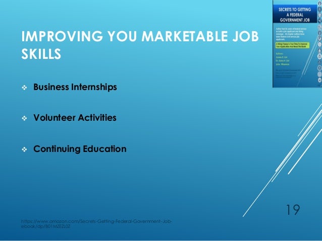 secrets to getting a federal government job marketable job skills