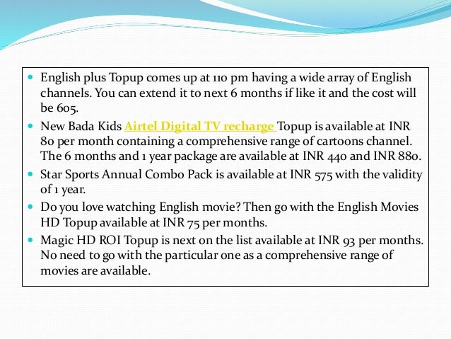 Airtel dth best deals