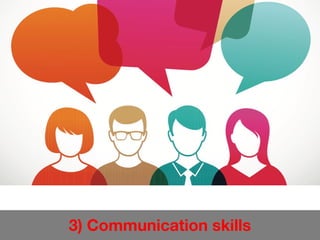 3) Communication skills
3 Communication skills
aka Can I talk to you
and do you listen?
 