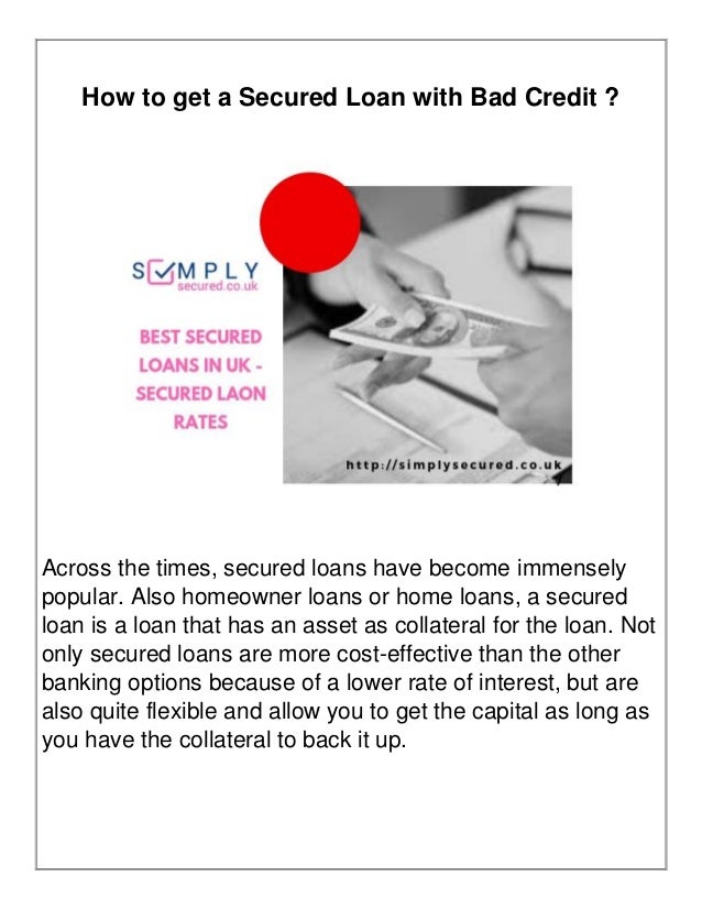 Collateral Loan Bad Credit >> How To Get A Secured Loan With Bad Credit Collateral Loan Bad Credit >> How To Get A Secured Loan With Bad Credit