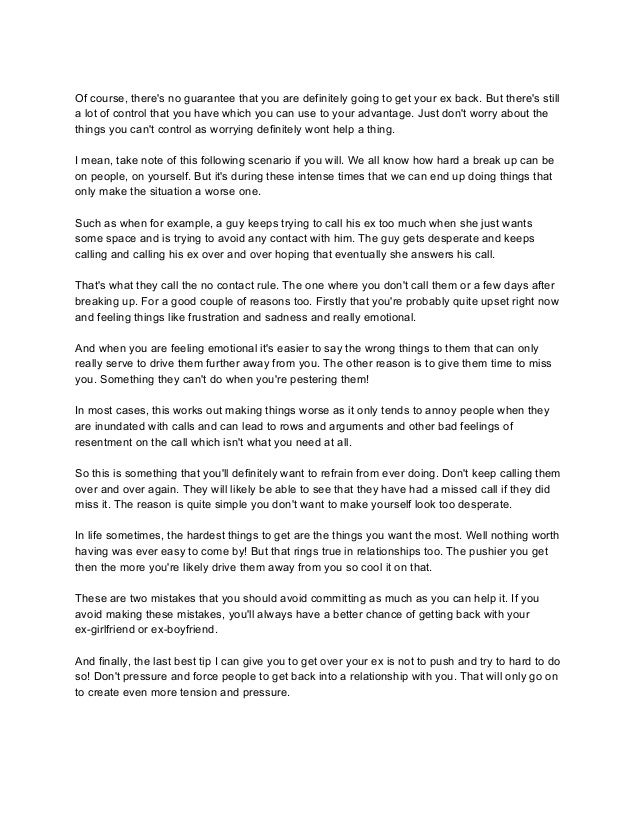 How To Get Back With Your Ex Girlfriend Or Ex Boyfriend