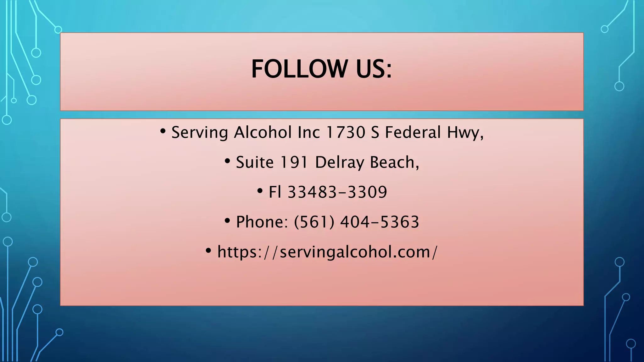 How to get bartending license PPT
