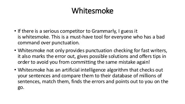 Dissertation grammar software whitesmoke