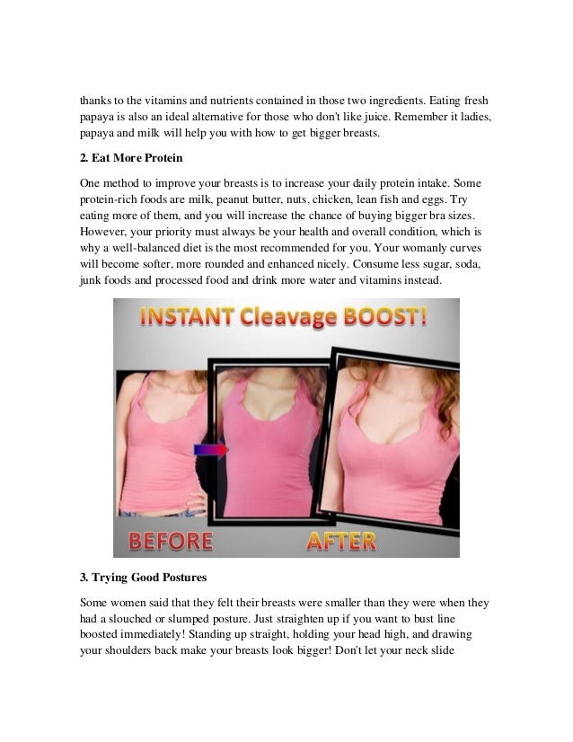 How to get bigger breasts naturally without implantations