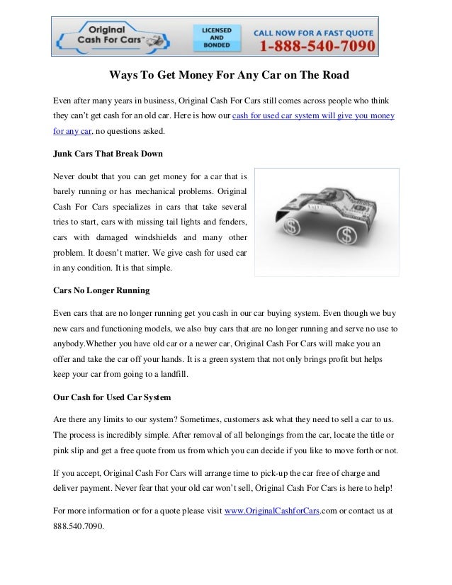 what can i do if i buy a used car and it breaks down