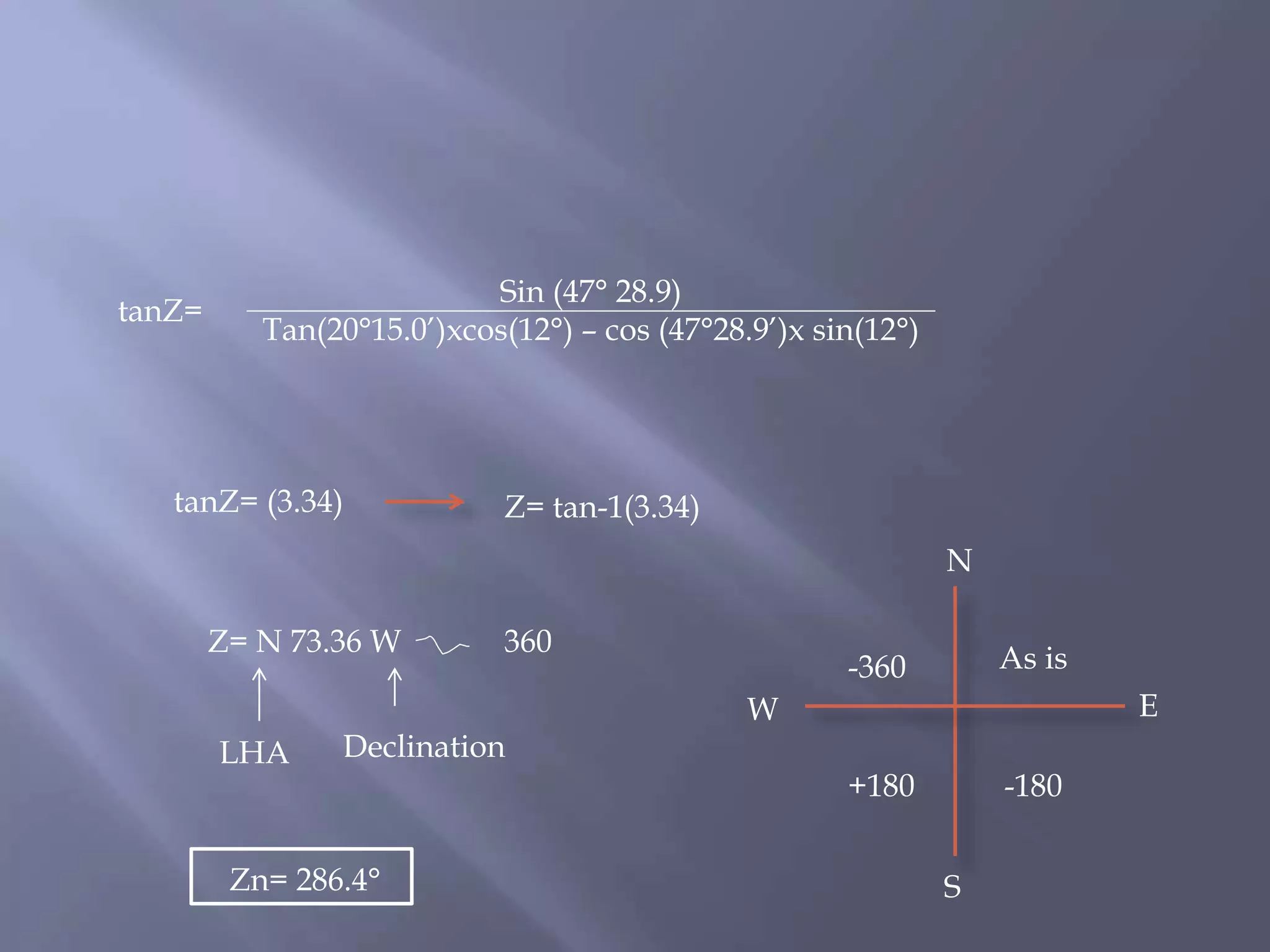 How to get compass error by sun ppt