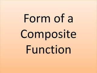 Form of a Composite Function