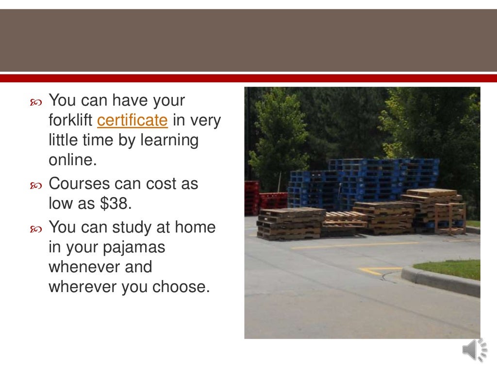 How to get forklift certification online