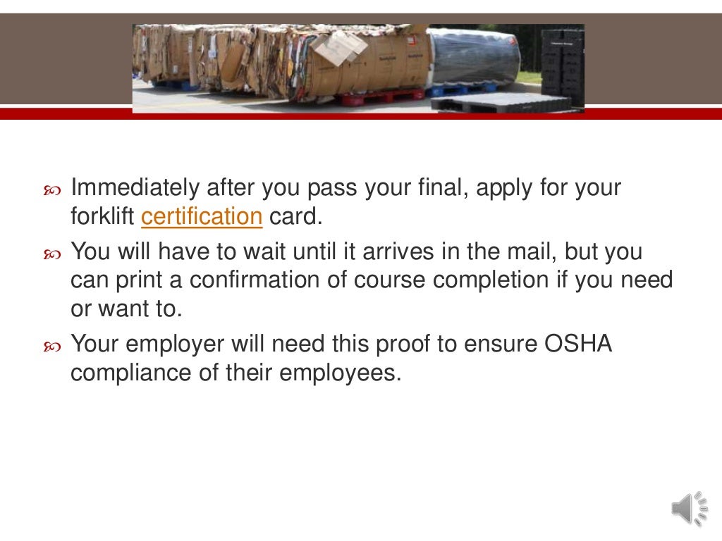 How to get forklift certification online
