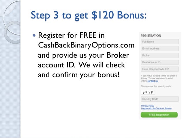 binary options account opening bonus