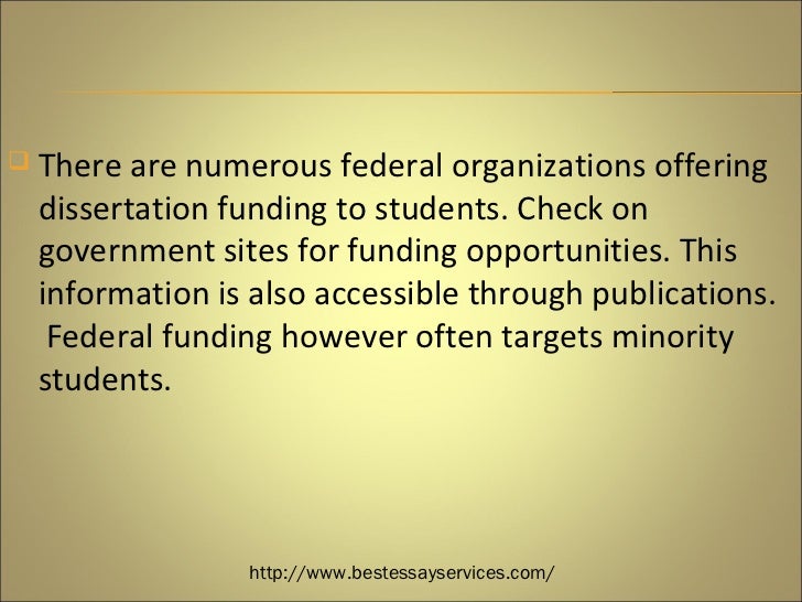 Dissertation funding 2008 jelsoft enterprises ltd