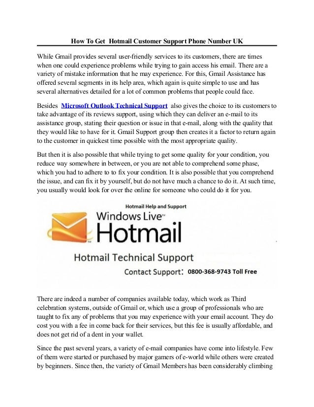 Fix Hotmail Issues With Hotmail Customer Support Uk