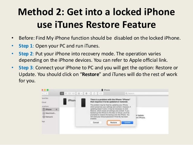 How to Get into an iPhone without Knowing the Password