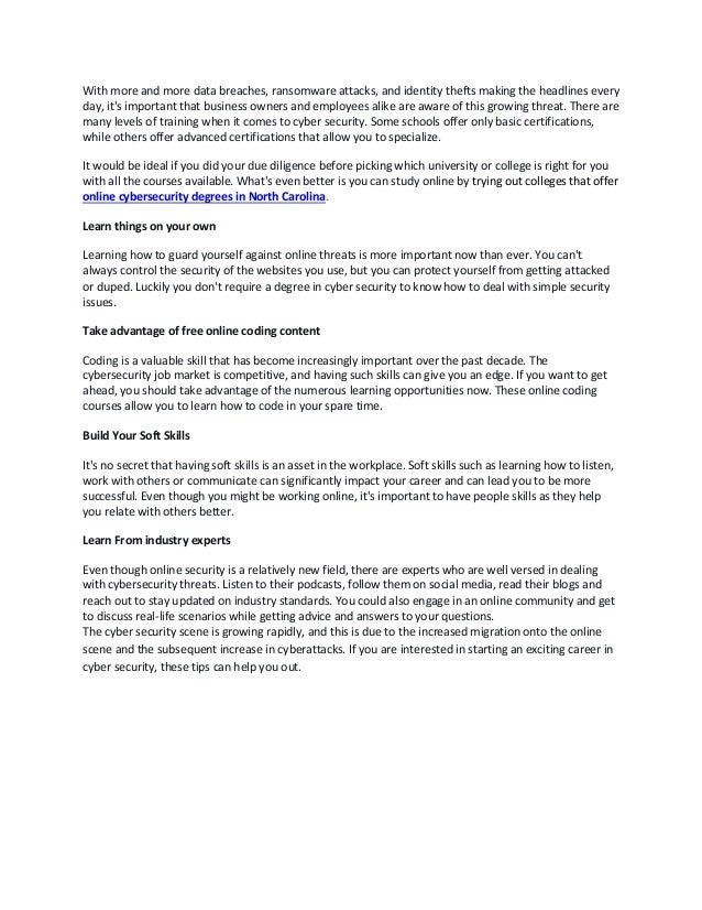 How to get into cyber security