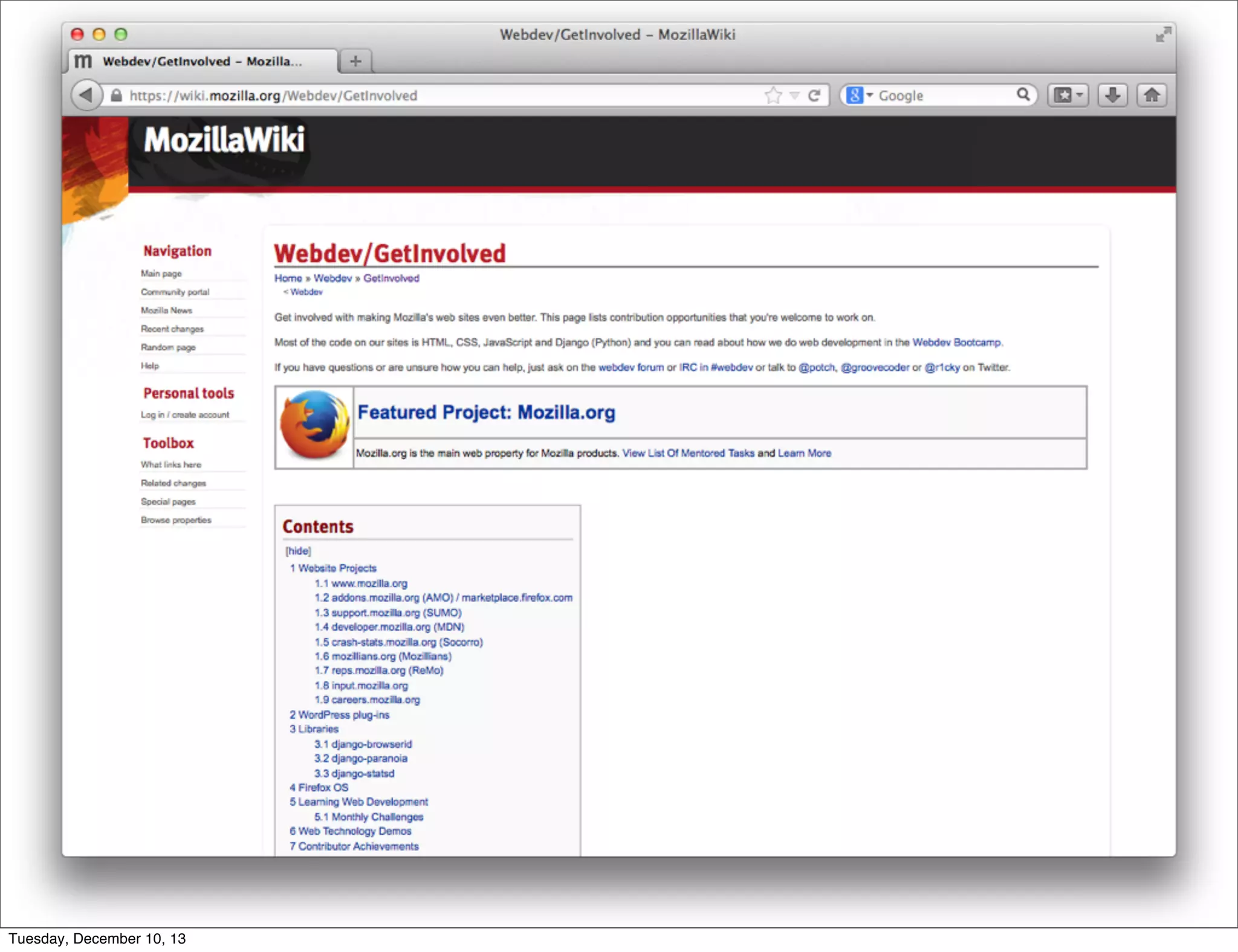 Tuesday, December 10, 13