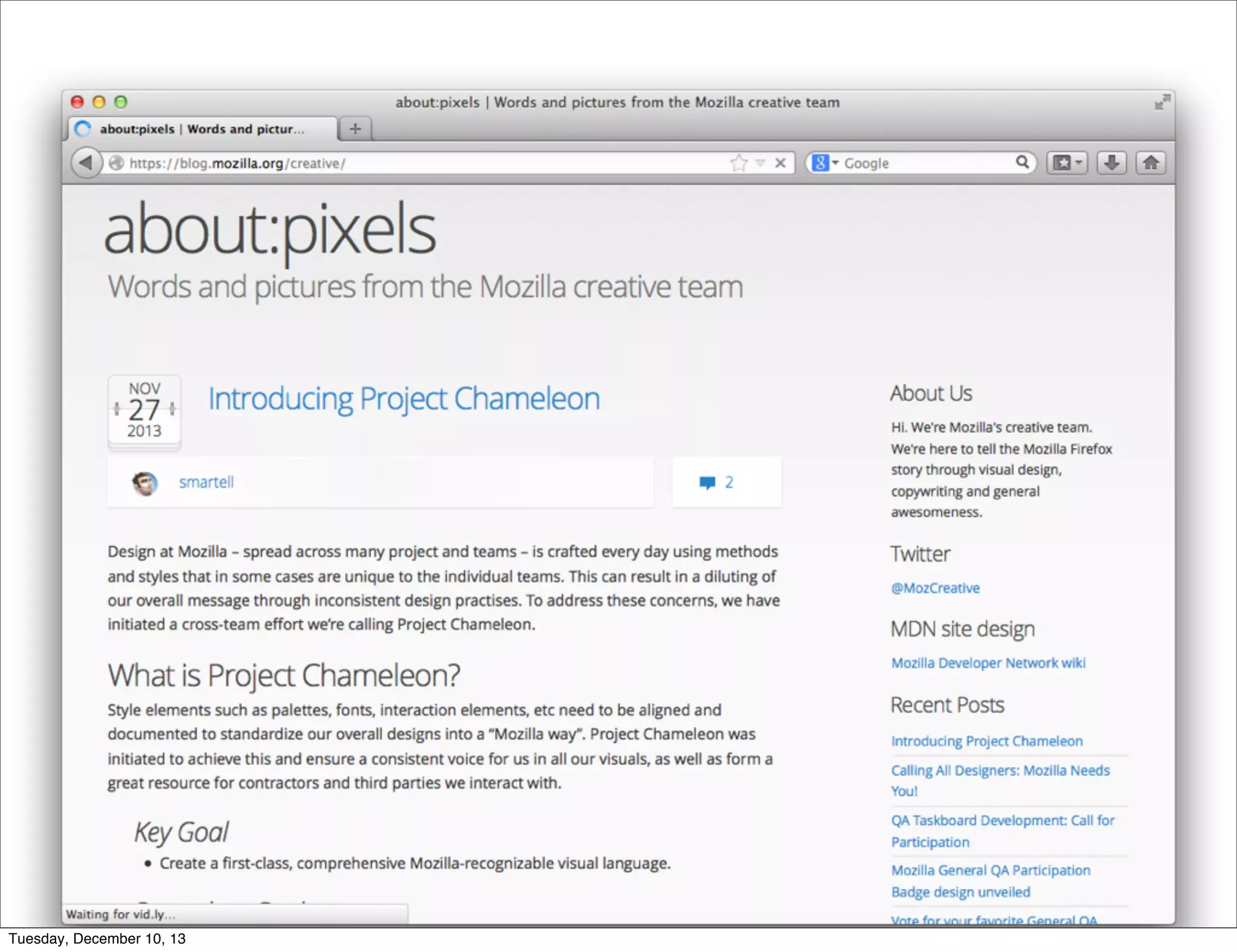 Tuesday, December 10, 13