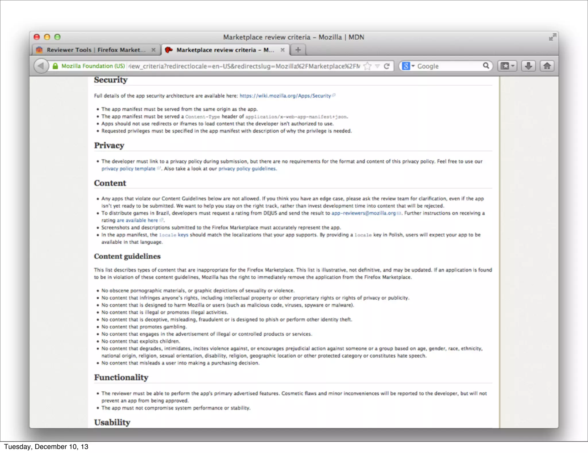 Tuesday, December 10, 13