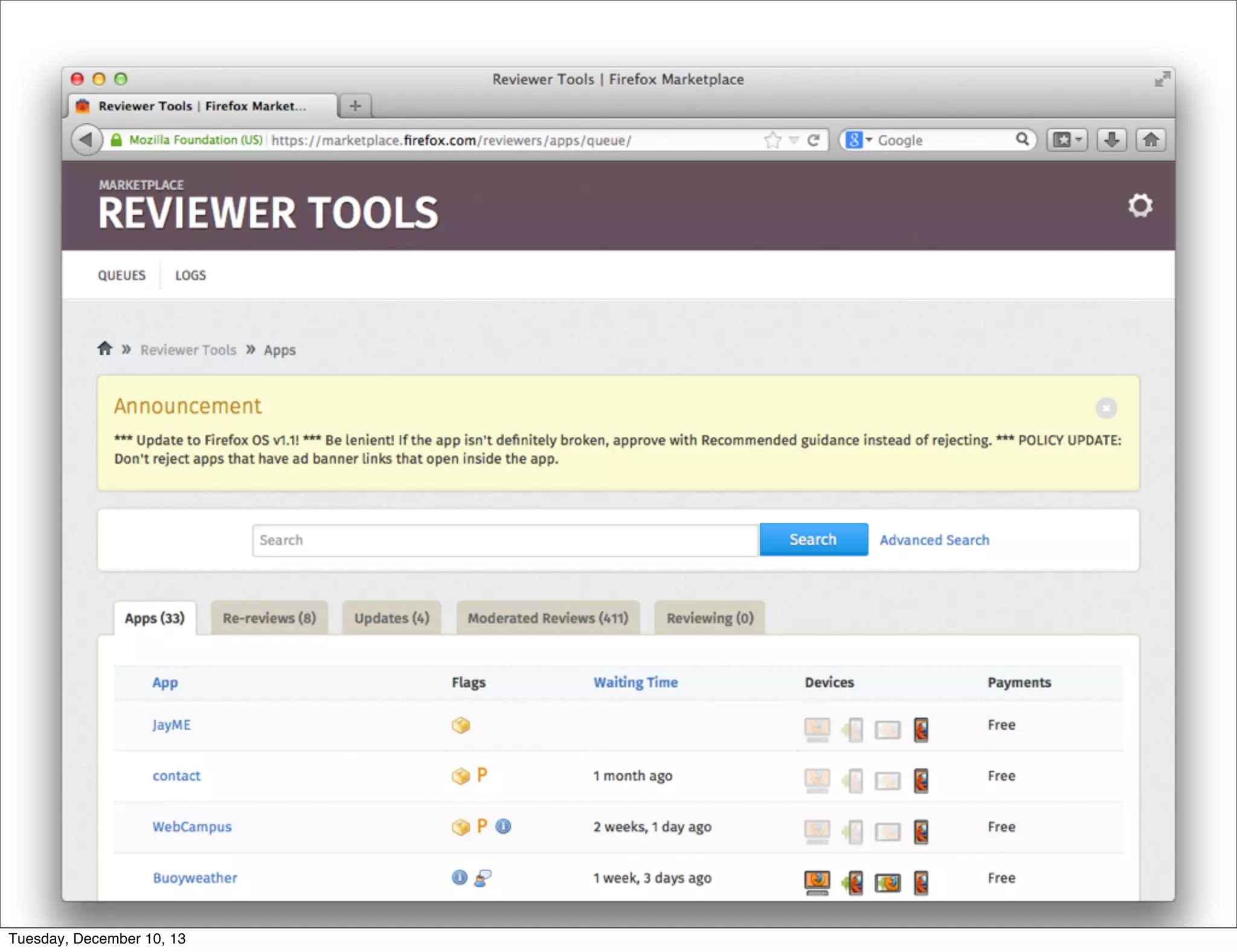 Tuesday, December 10, 13