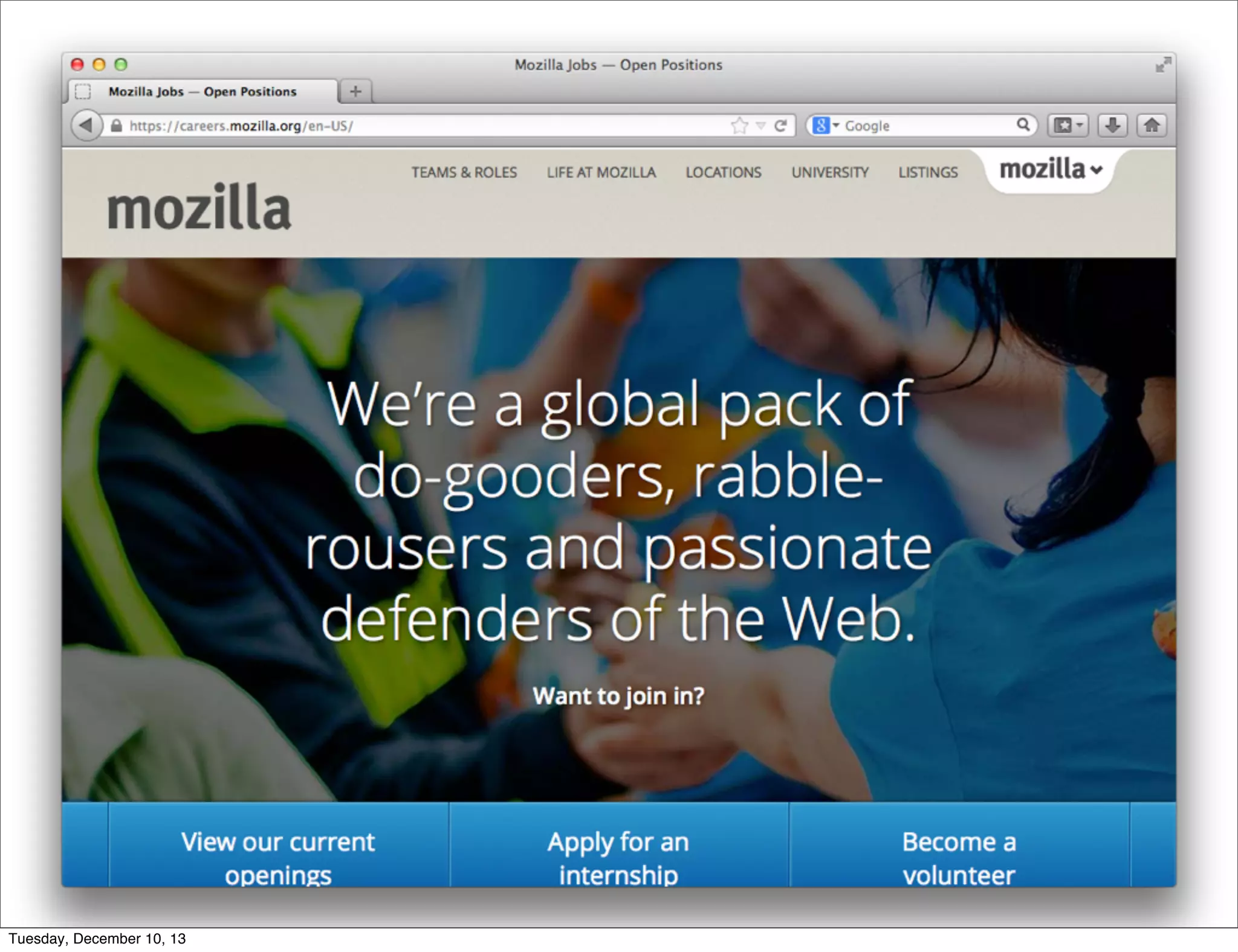 Tuesday, December 10, 13