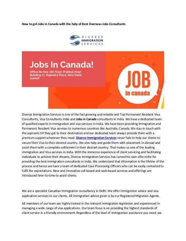 How To Get A Job In Canada For Foreigners