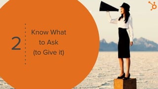 2
Know What
to Ask
(to Give it)
 