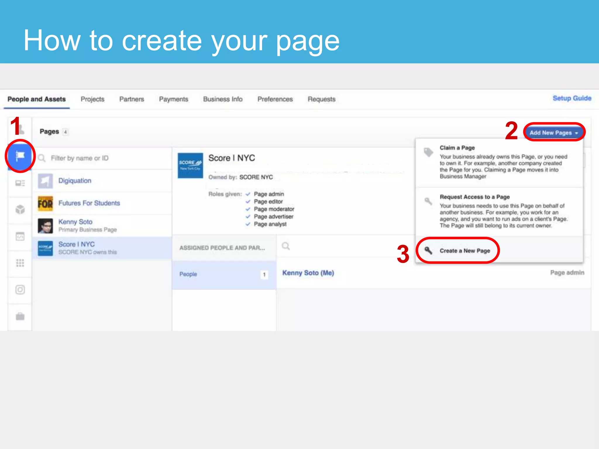 1 2
3
How to create your page
 