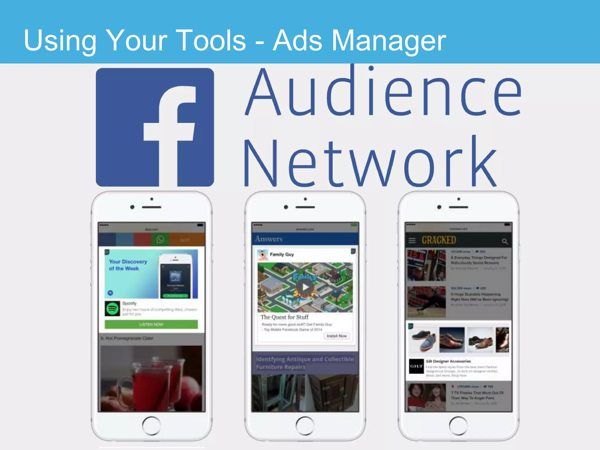 Using Your Tools - Ads Manager
 