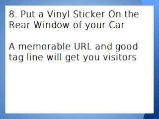 How to Get More Visitors