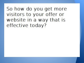 How to Get More Visitors