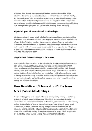 How to Secure Need-Based Scholarships as an International Student for ...